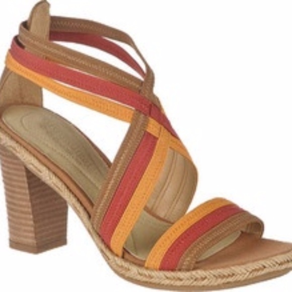NIB Naturalizer Divine Tan, Red, Orange High Heels - Picture 1 of 7